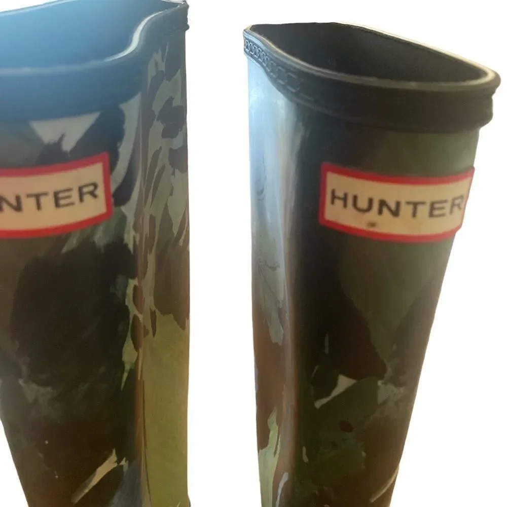 Hunter Original Limited Edition Tall Botanical Print Wellington Boot Siz…